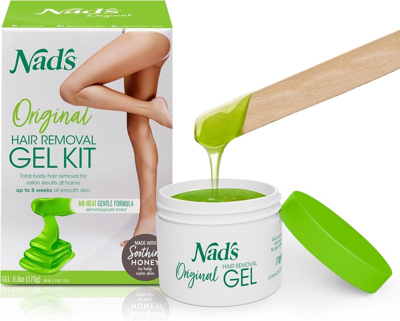 Nad's Original Hair Removal Gel Kit for Women - 6 Ounce Waxing Solution for Body and Face - Image 1
